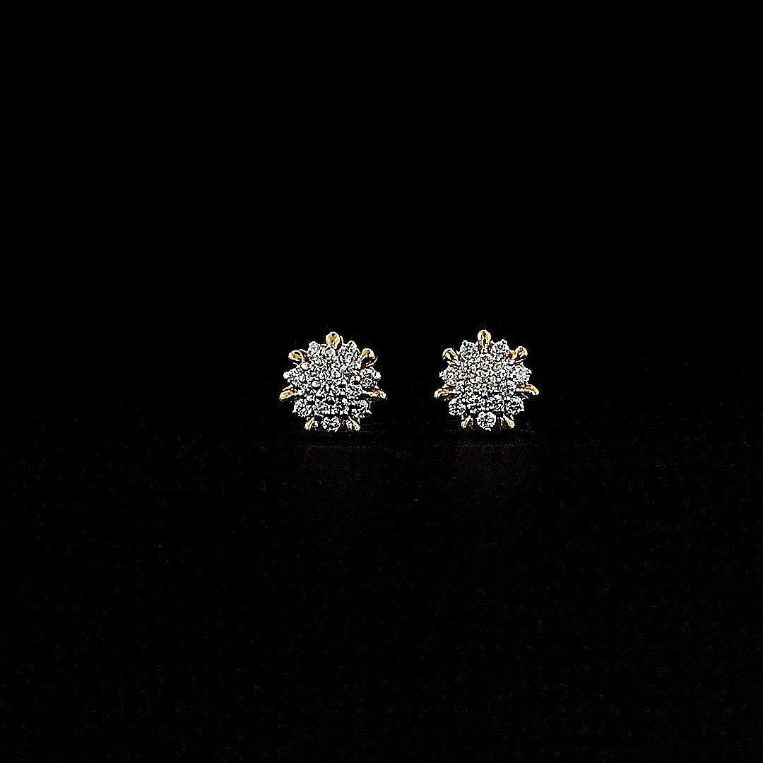 Minimal Cluster Round Diamond Earring