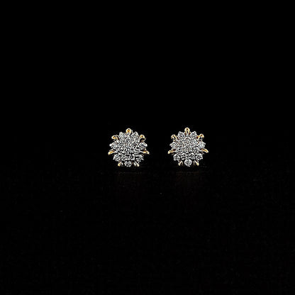 Minimal Cluster Round Diamond Earring