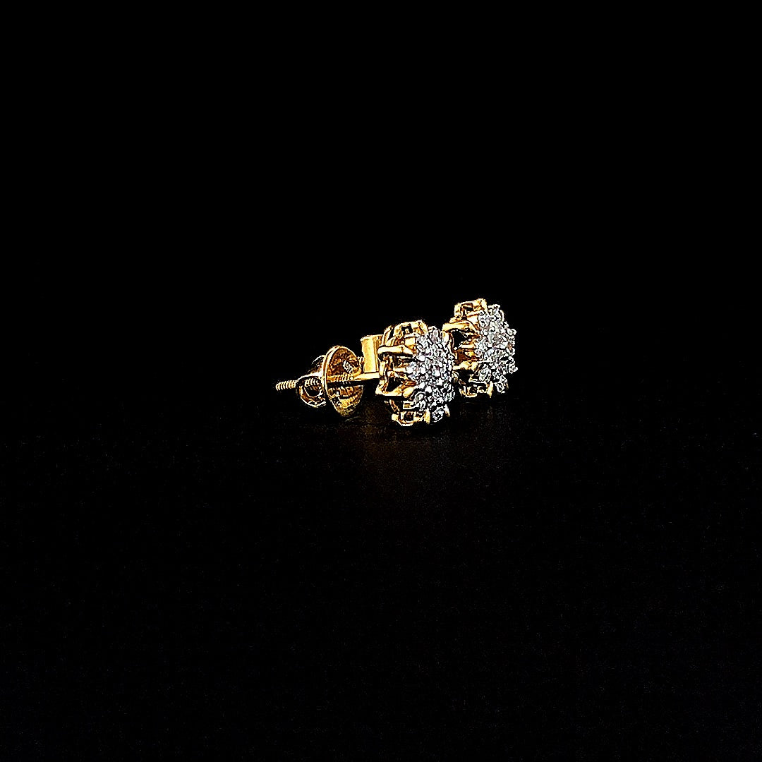 Minimal Cluster Round Diamond Earring
