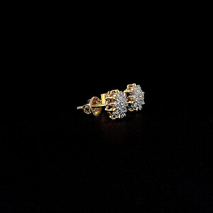 Minimal Cluster Round Diamond Earring