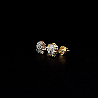 Minimal Cluster Round Diamond Earring