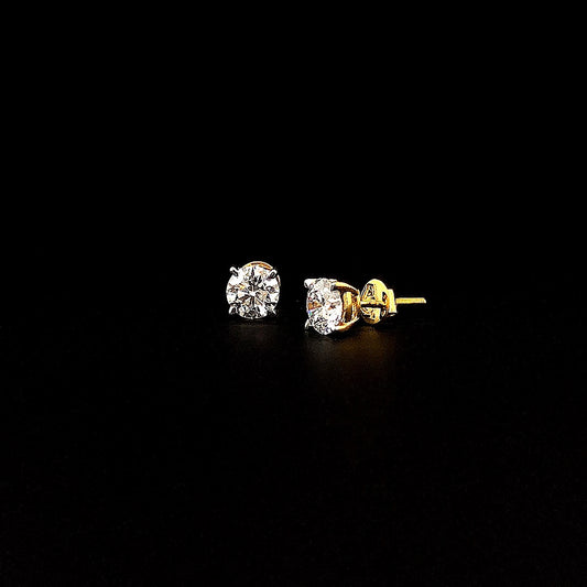 1Cts Classic solitaire Earring