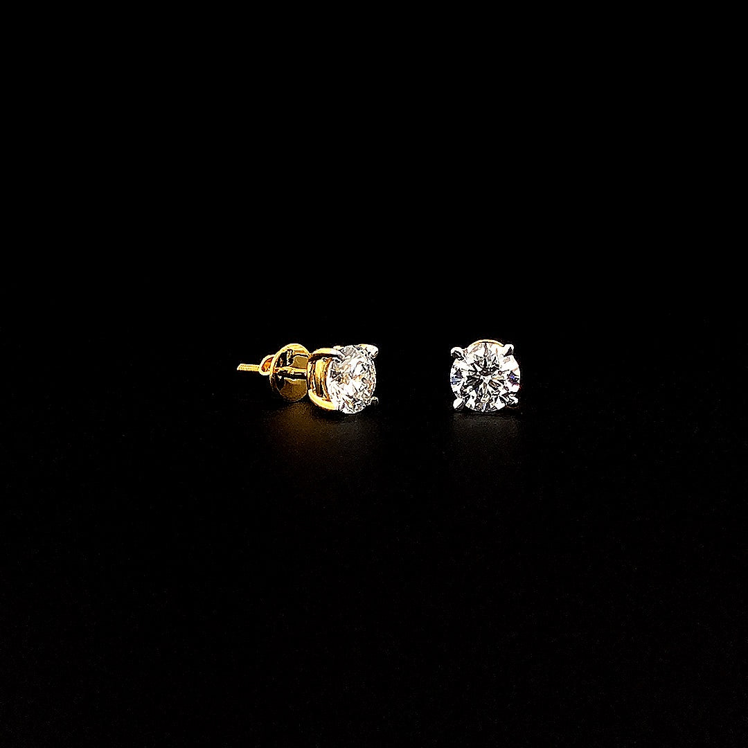 0.95cts Classic Solitaire Earrings