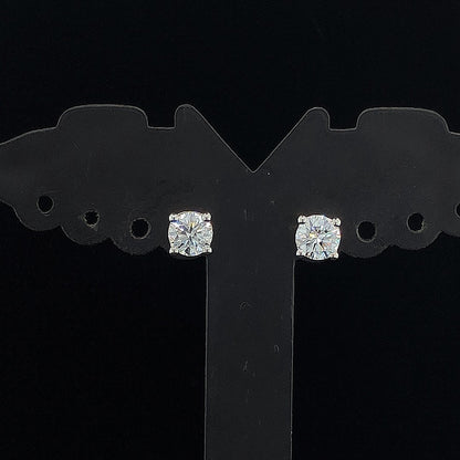 0.50cts Elegant Round Diamond Solitaire Earrings