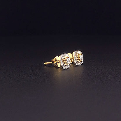 Classic Square Round diamond Earring