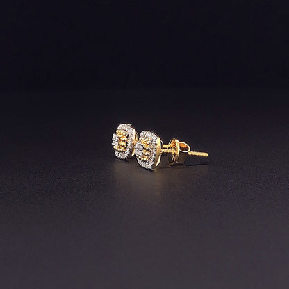 Classic Square Round diamond Earring