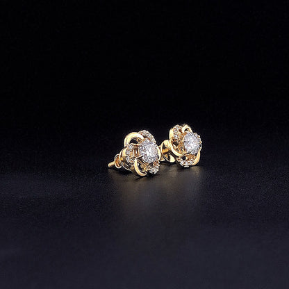 Classic 6 Petals Solitaire Earring