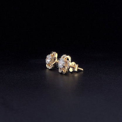 Classic 6 Petals Solitaire Earring
