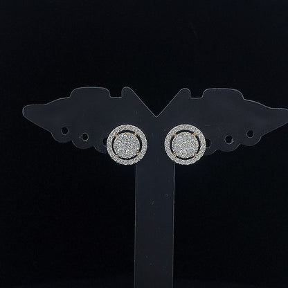 Classic Round Diamond Halo Earring