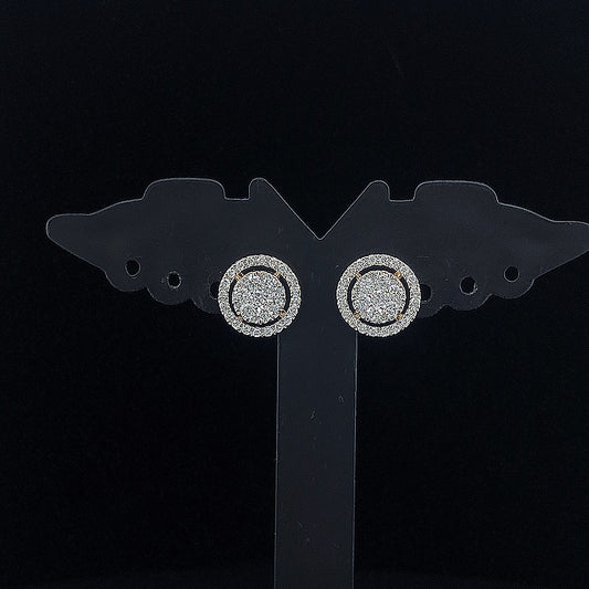 Classic Round Diamond Halo Earring