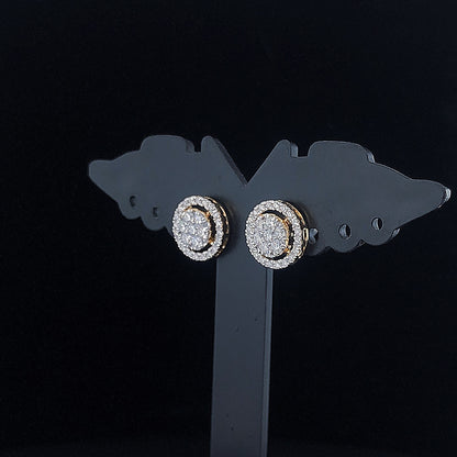 Classic Round Diamond Halo Earring