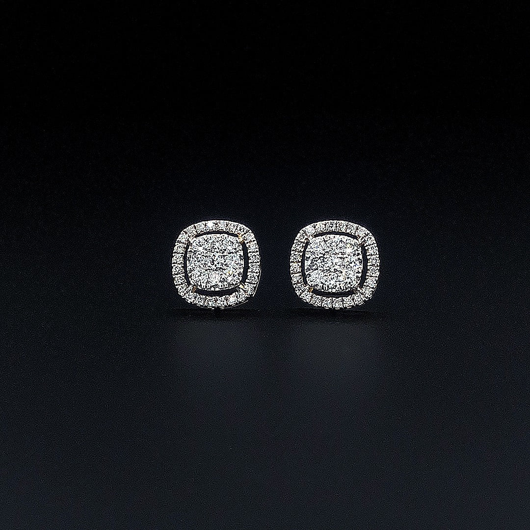 Designer Round Halo Earring