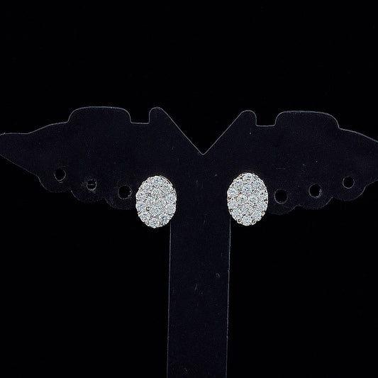 Elegant Cluster Round Diamond Earring