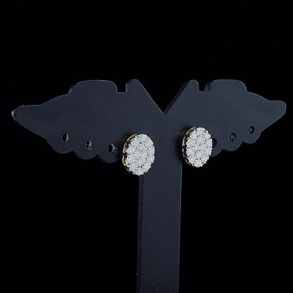 Elegant Cluster Round Diamond Earring