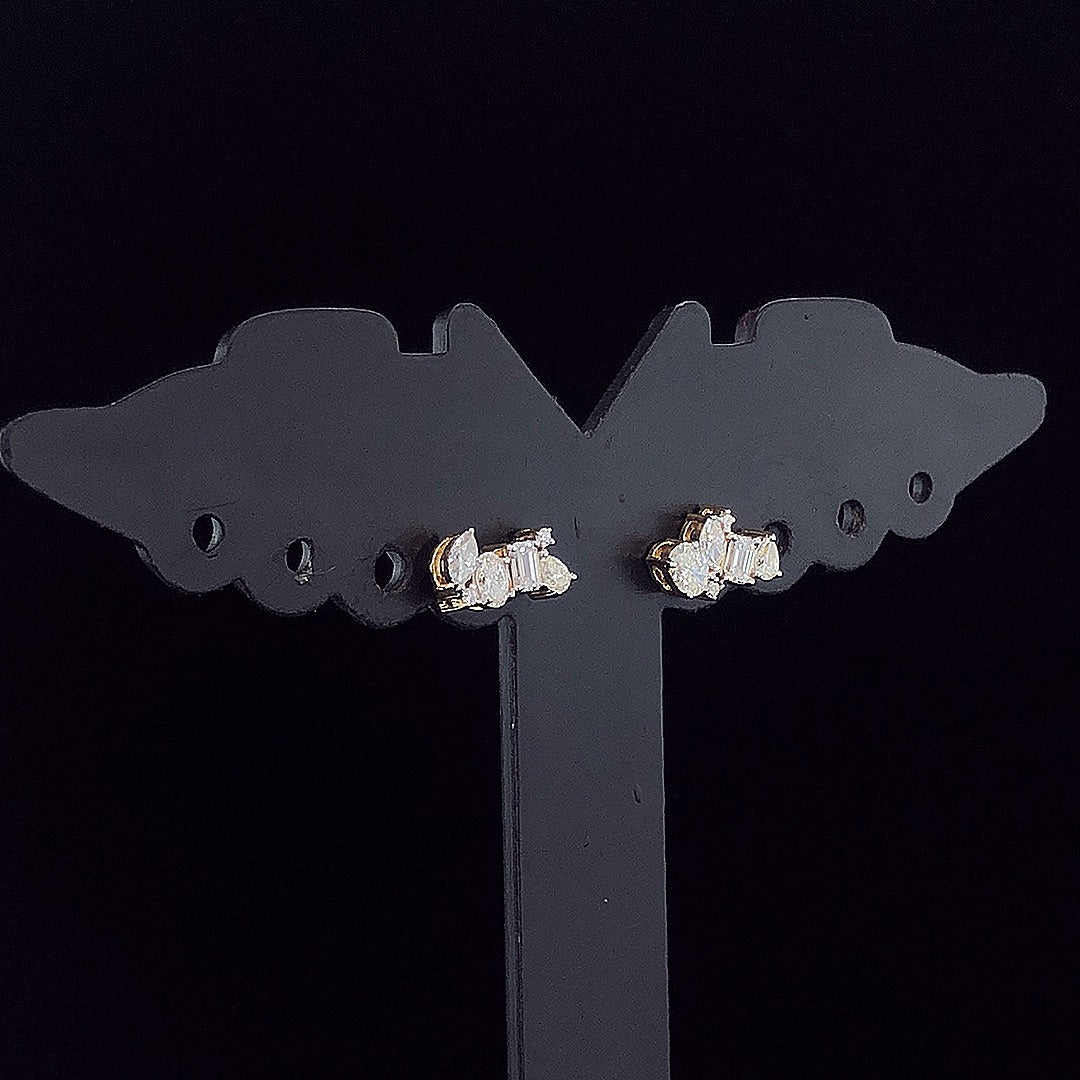 Designer Multi-Diamond Earring