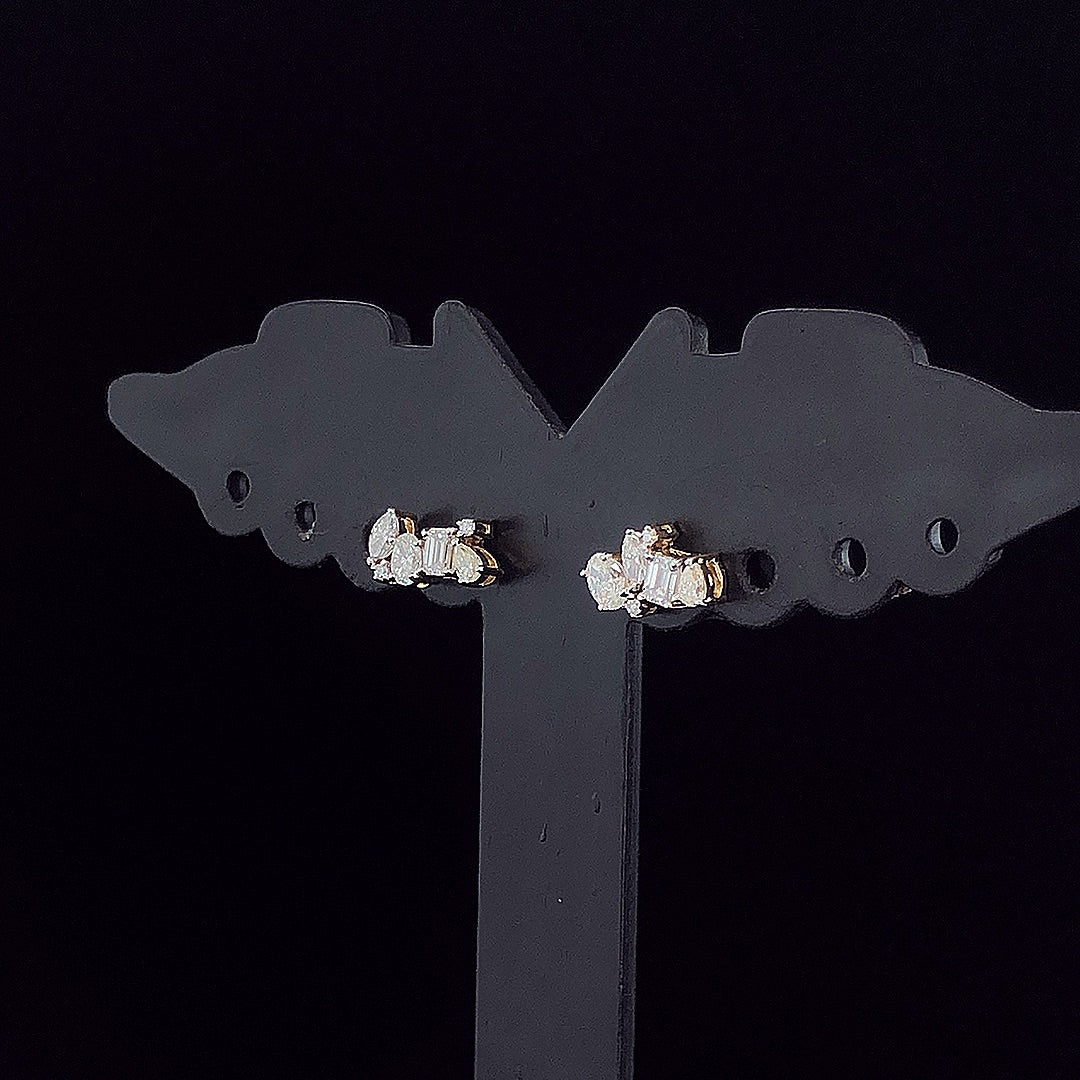 Designer Multi-Diamond Earring