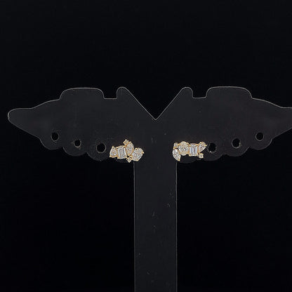 Fancy Small Multi-Diamond Earring