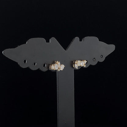 Fancy Small Multi-Diamond Earring