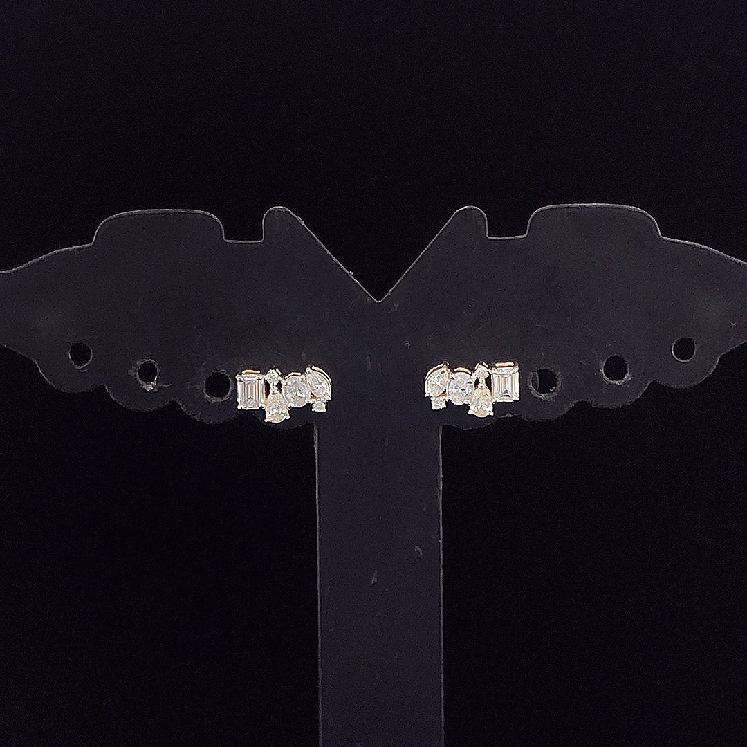 Fancy Multi Diamonds Earring