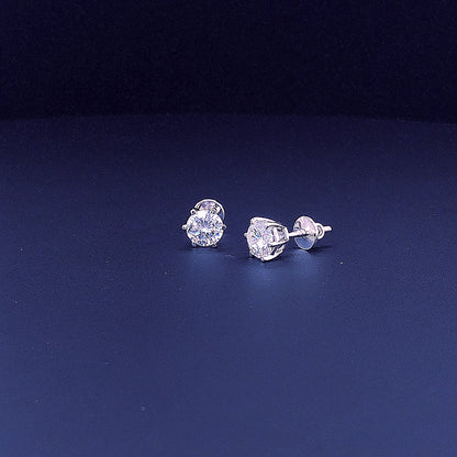0.75cts Round Solitaire Diamond Earring