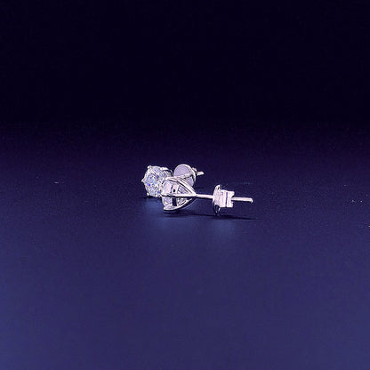 1.00cts Brilliant Round Solitaire Diamond Earring