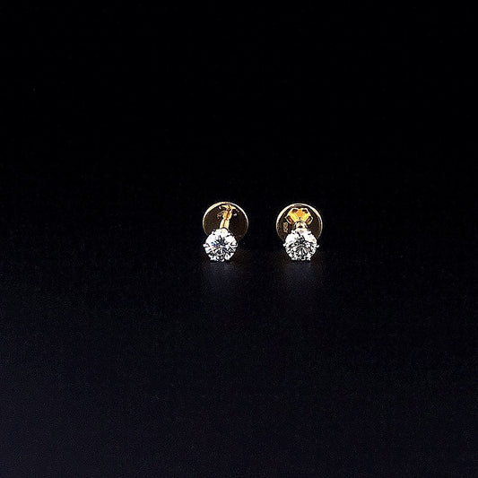 0.25cts Classic Solitaire Diamond Earring