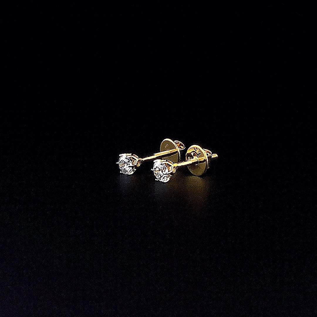 0.25cts Classic Solitaire Diamond Earring