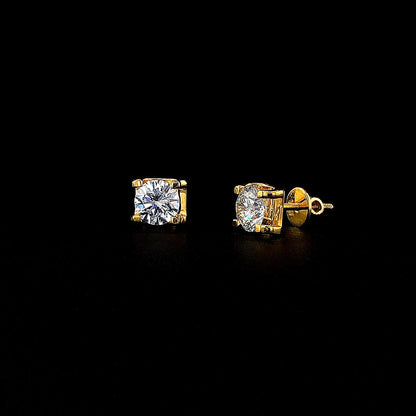 Elegant 1.00cts Solitaire Diamond Earring