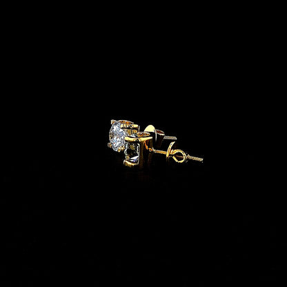 Elegant 1.00cts Solitaire Diamond Earring