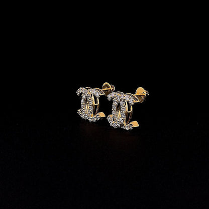 Fancy Designer Logo Earring