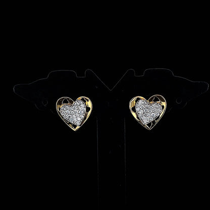 Classic Heart Cluster Diamond Earring