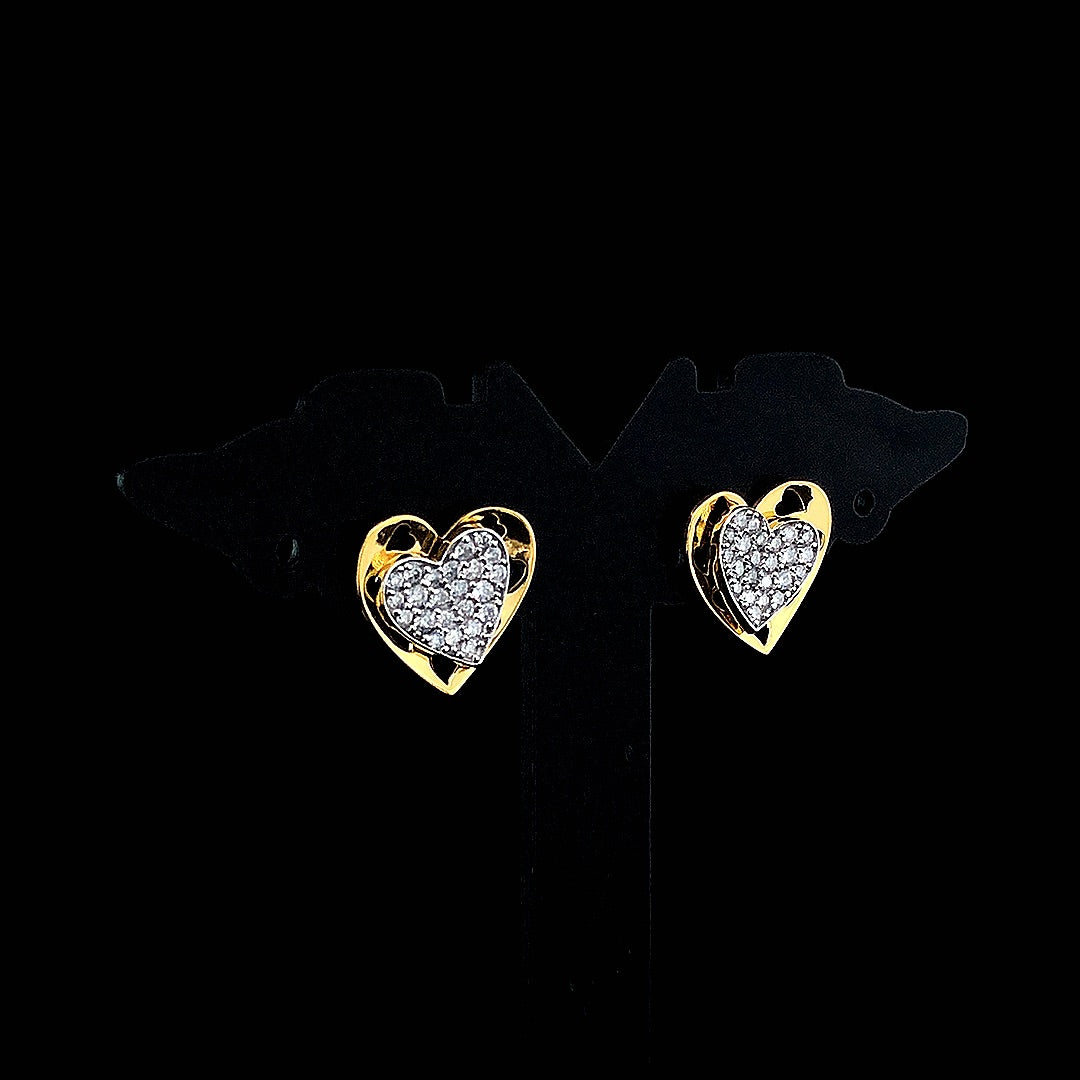 Classic Heart Cluster Diamond Earring