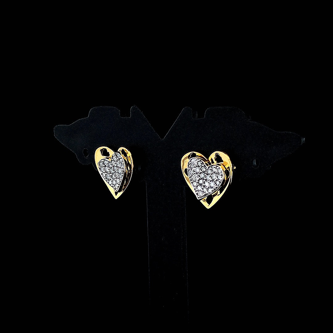 Classic Heart Cluster Diamond Earring