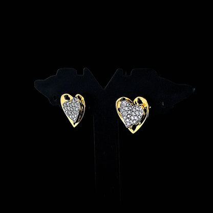Classic Heart Cluster Diamond Earring