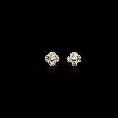4Diamond Flower Earring