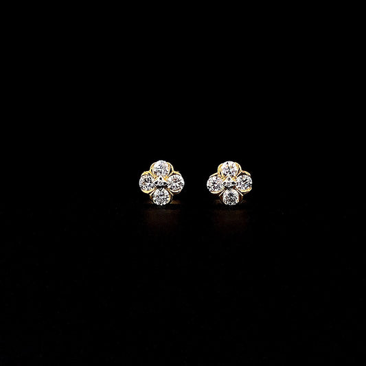 4Diamond Flower Earring