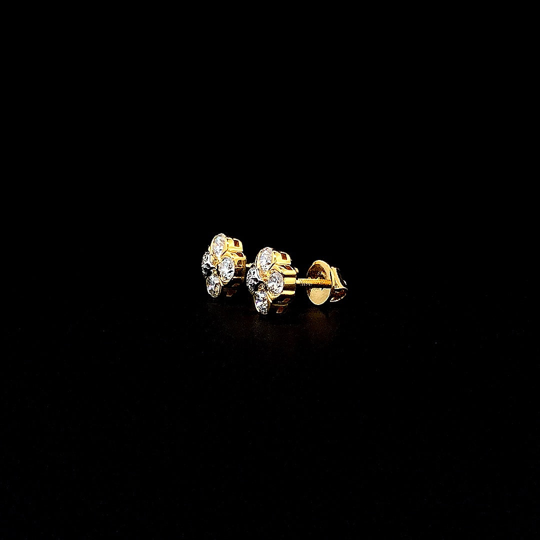 4Diamond Flower Earring