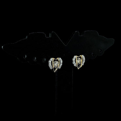 Fancy Heart Shape Round Diamond Earring