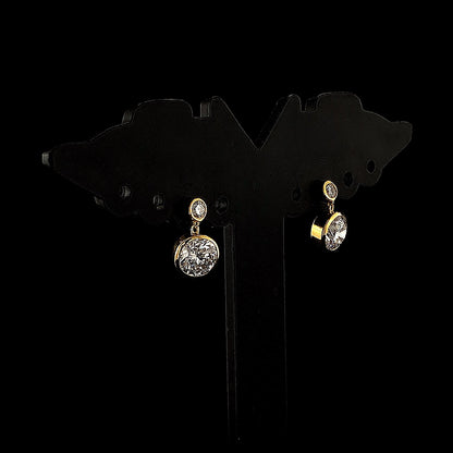 0.90cts Brilliant Round Diamond Drop Earring