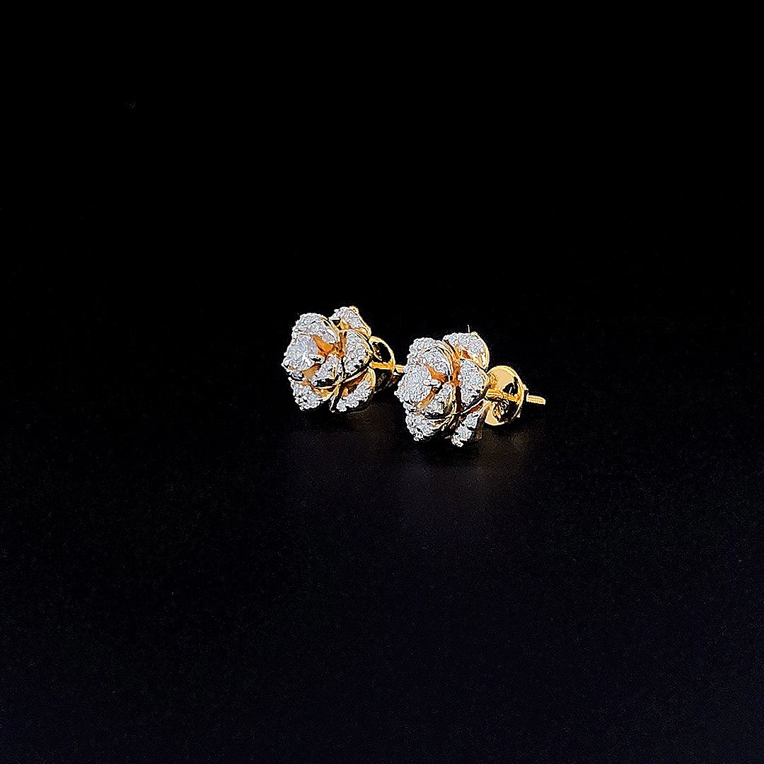 Designer Rose & Petals Earring
