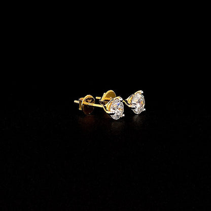 0.75cts Classic 3prong Round Diamond Earring