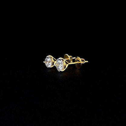 0.75cts Classic 3prong Round Diamond Earring
