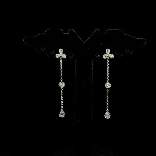 Pear & Round Drop Earring