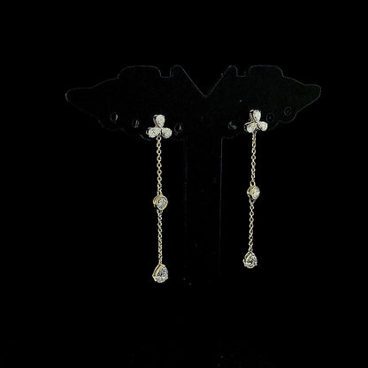Pear & Round Drop Earring