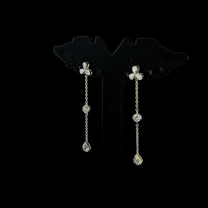 Pear & Round Drop Earring