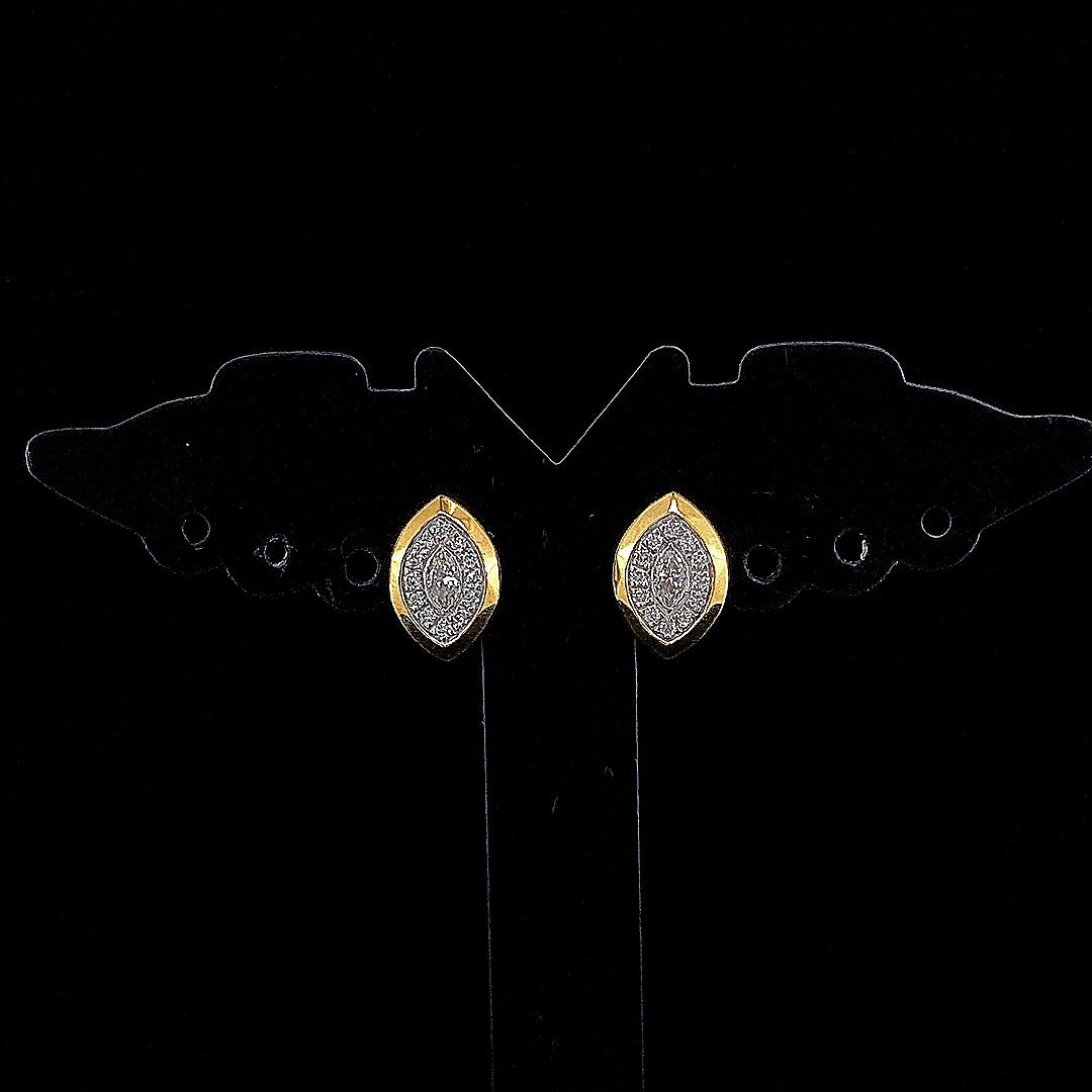Fancy Marquise & Round Cluster Earring
