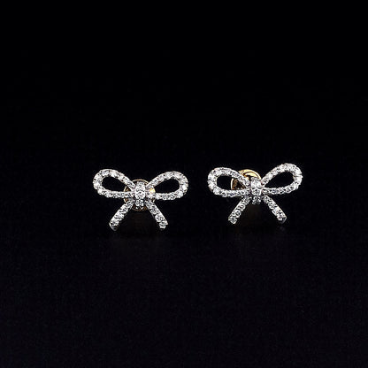Designer Knot Style Diamond Earring