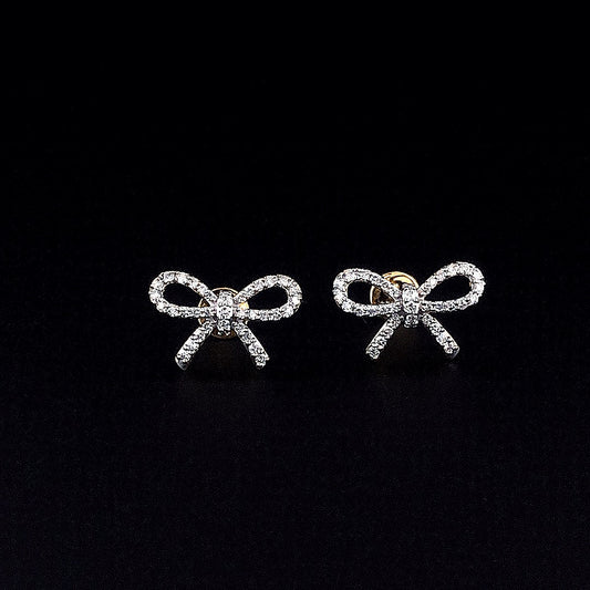 Designer Knot Style Diamond Earring