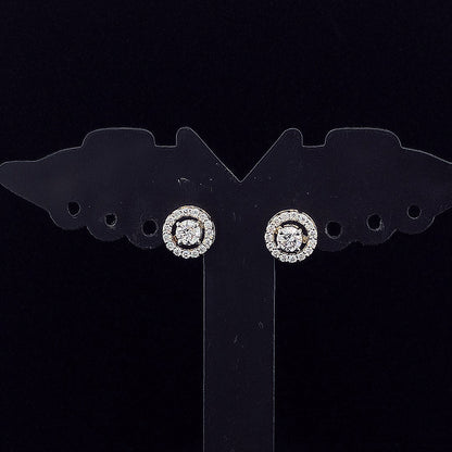 0.25cts Round Halo Earrings
