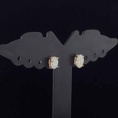 1.00cts Solitaire Oval Diamond Earrings